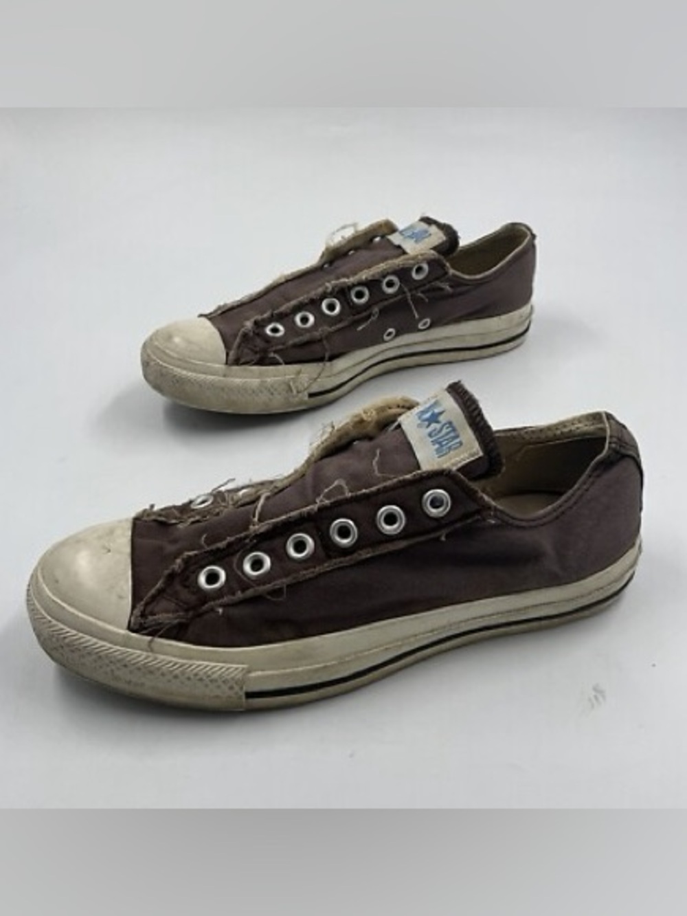 brown Converse Chuck Taylor All Star laceless slip-on sneakers 5 golden goose